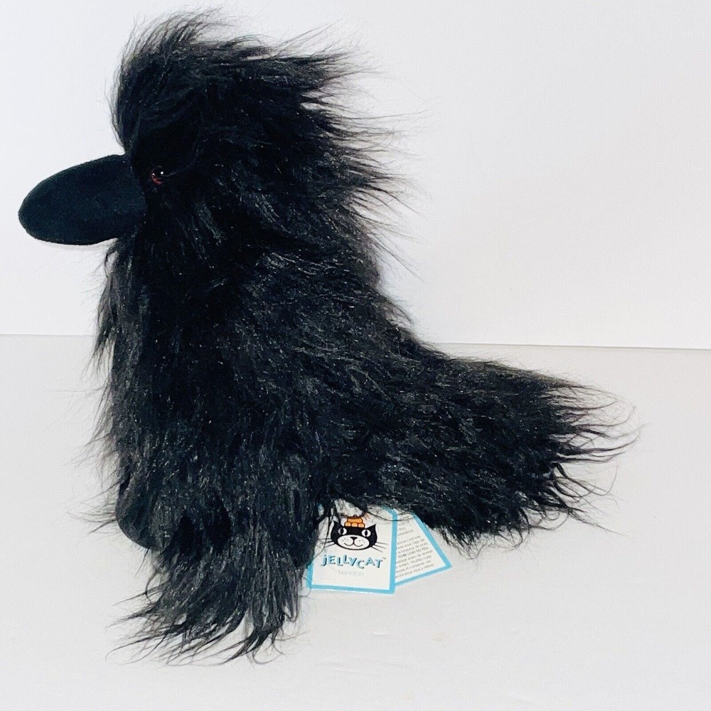 Jellycat Charlie Crow Black Plush Stuffed Retired 2016 Rare Jellycat London Tag - Picture 4 of 11